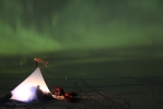 Camping site at Garden island... and wonderful northern lights!