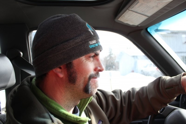 Mike sporting the new mustache